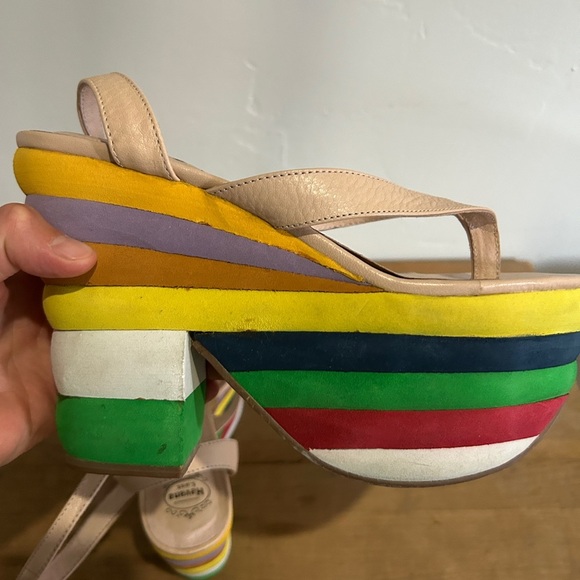 Jeffrey Campbell “Salvatore” Rainbow Platform Sandals - Picture 7 of 11